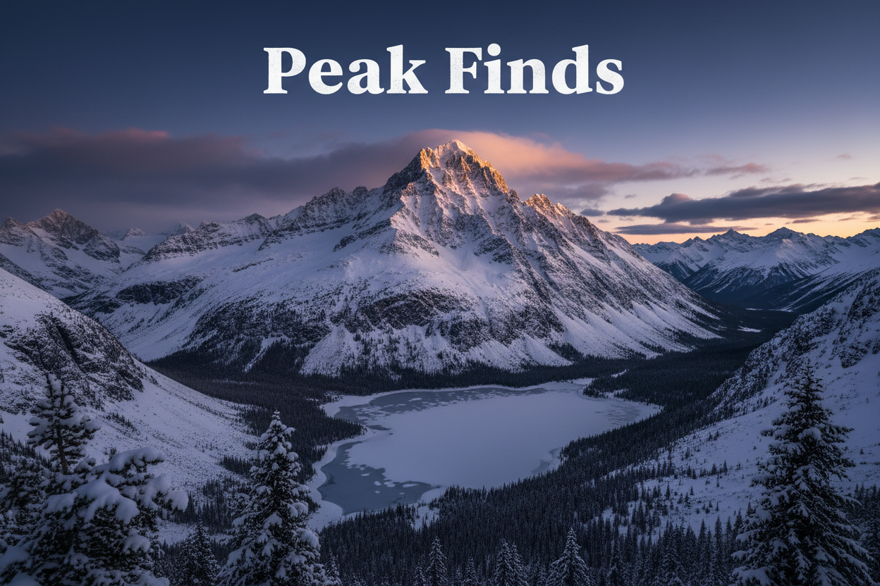 Peak Finds Snowy Mountain